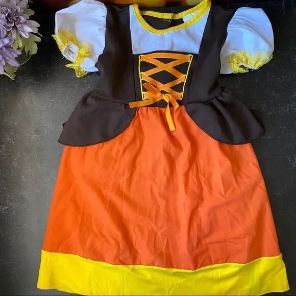 Candy Corn Baby Girl Costume Sz Toddler 3-4 yrs - Picture 2 of 10